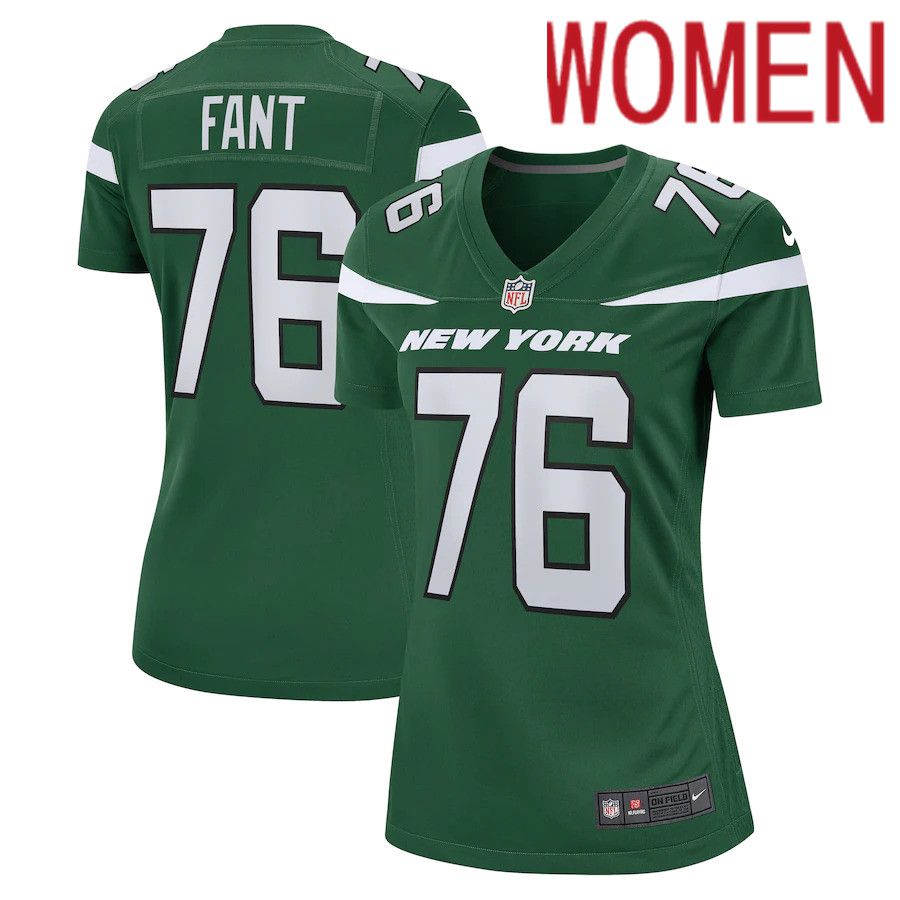 Women New York Jets 76 George Fant Nike Gotham Green Game NFL Jersey